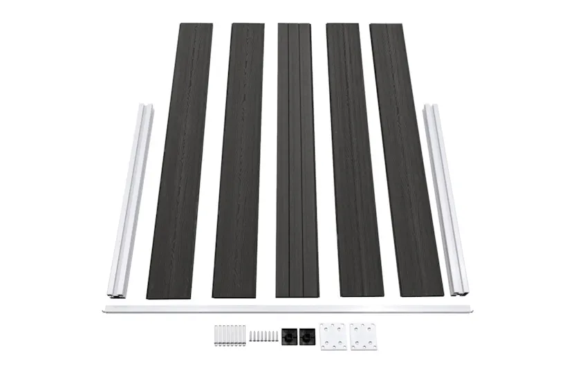 vidaXL Garden Fence Wpc 180x105cm Grey vidaXL Garden Fence Wpc 180x105cm Grey