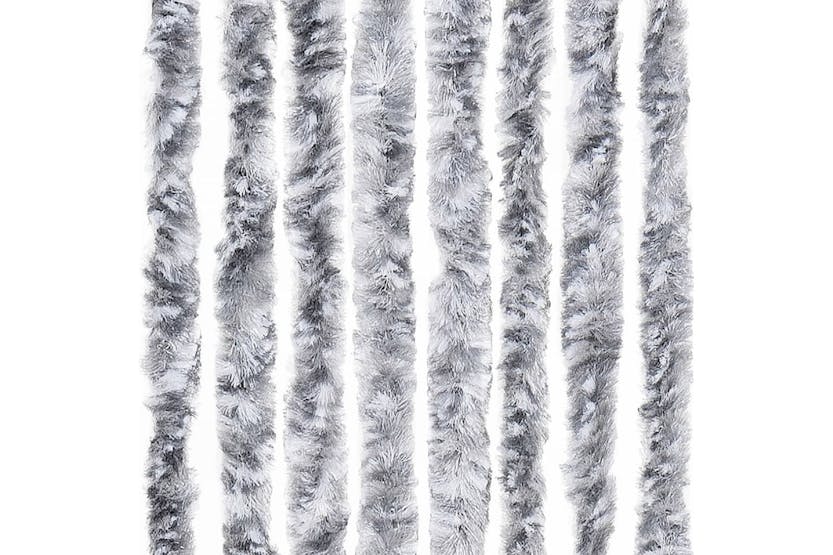 vidaXL Insect Curtain White And Grey 90x200cm Chenille vidaXL Insect Curtain White And Grey 90x200cm Chenille