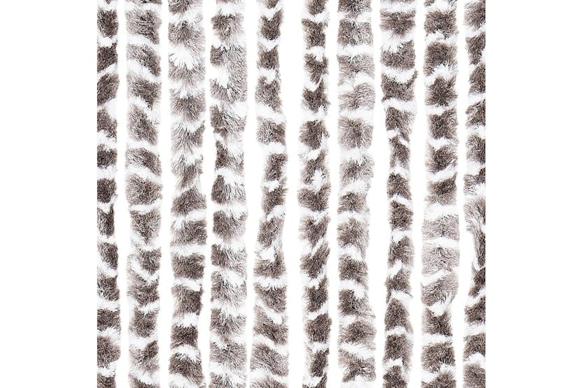 vidaXL Insect Curtain Taupe And White 90x220cm Chenille vidaXL Insect Curtain Taupe And White 90x220cm Chenille