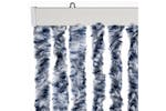vidaXL Insect Curtain Blue, White And Silver 100x220cm Chenille vidaXL Insect Curtain Blue, White And Silver 100x220cm Chenille