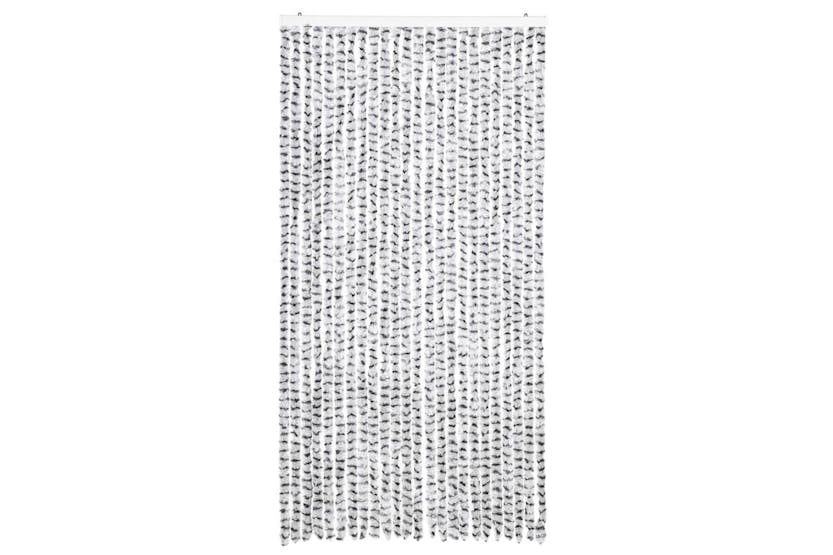 vidaXL Insect Curtain Light And Dark Grey 100x220cm Chenille vidaXL Insect Curtain Light And Dark Grey 100x220cm Chenille