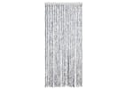 vidaXL Insect Curtain White And Grey 90x200cm Chenille vidaXL Insect Curtain White And Grey 90x200cm Chenille