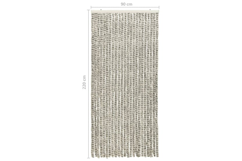 vidaXL Insect Curtain Light And Dark Grey 90x220cm Chenille vidaXL Insect Curtain Light And Dark Grey 90x220cm Chenille