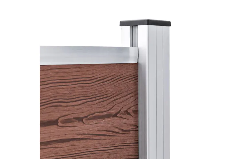 vidaXL Garden Fence Wpc 180x105cm Brown vidaXL Garden Fence Wpc 180x105cm Brown