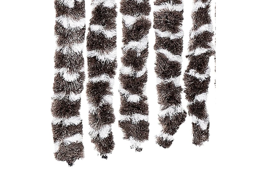 vidaXL Insect Curtain Brown And White 90x220cm Chenille vidaXL Insect Curtain Brown And White 90x220cm Chenille