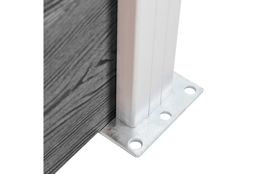 vidaXL Fence Panel Set Wpc 526x105cm Black vidaXL Fence Panel Set Wpc 526x105cm Black