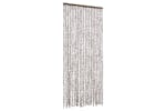 vidaXL Insect Curtain Taupe And White 90x220cm Chenille vidaXL Insect Curtain Taupe And White 90x220cm Chenille