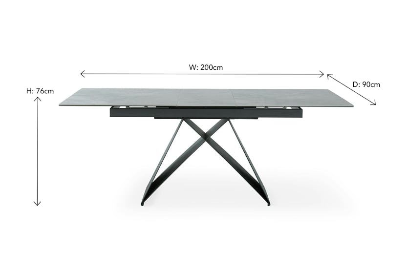 Massimo Rectangular Extending Dining Table | 160 - 200 Cm | Grey Massimo Rectangular Extending Dining Table | 160 - 200 Cm | Grey