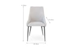 Bonnie Fabric Dining Chair | Grey Bonnie Fabric Dining Chair | Grey