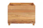 vidaXL Raised Bed 50x40x38cm Recycled Teak Wood And Steel vidaXL Raised Bed 50x40x38cm Recycled Teak Wood And Steel
