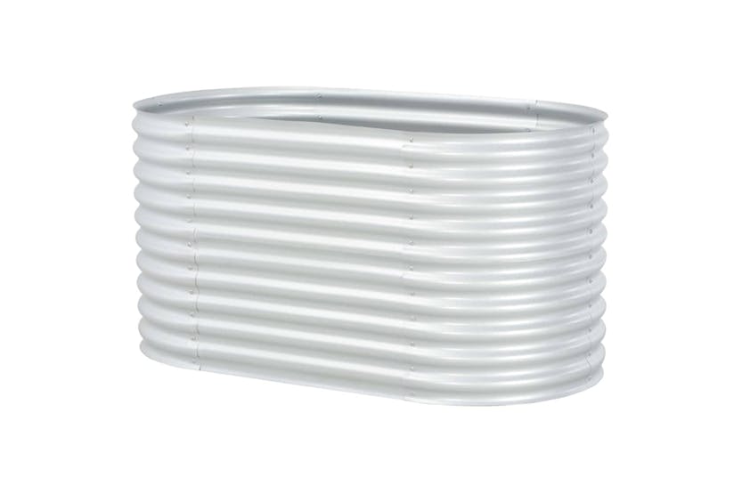 vidaXL Garden Raised Bed 160x80x81cm Galvanised Steel Silver vidaXL Garden Raised Bed 160x80x81cm Galvanised Steel Silver