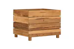 vidaXL Raised Bed 50x40x38cm Recycled Teak Wood And Steel vidaXL Raised Bed 50x40x38cm Recycled Teak Wood And Steel