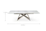 Milano Extending Dining Table | White/Beige Milano Extending Dining Table | White/Beige