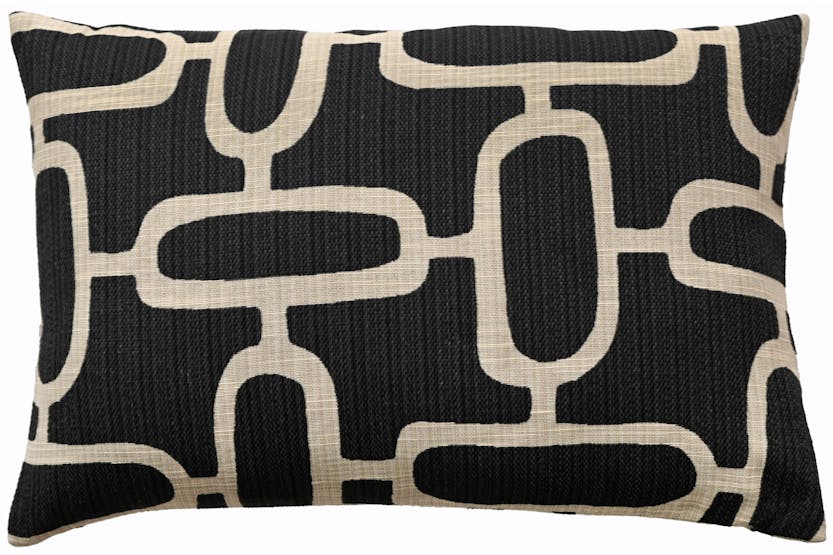 Abstract Chains Jacquard Cushion | Black/White | 40 x 60 cm Abstract Chains Jacquard Cushion | Black/White | 40 x 60 cm