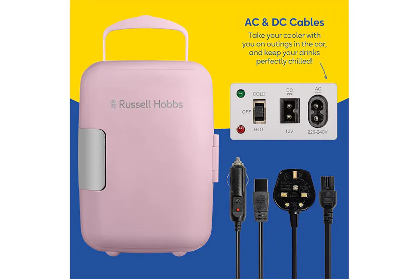 Russell Hobbs Mini Beauty Cooler | Pink | RH4CLR1001P Russell Hobbs Mini Beauty Cooler | Pink | RH4CLR1001P