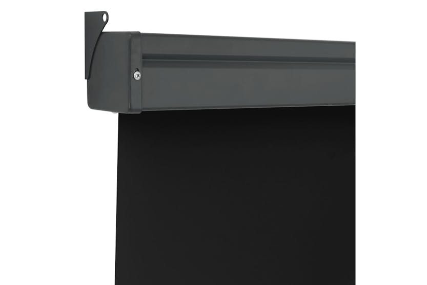 vidaXL Balcony Side Awning 122x250cm Black vidaXL Balcony Side Awning 122x250cm Black