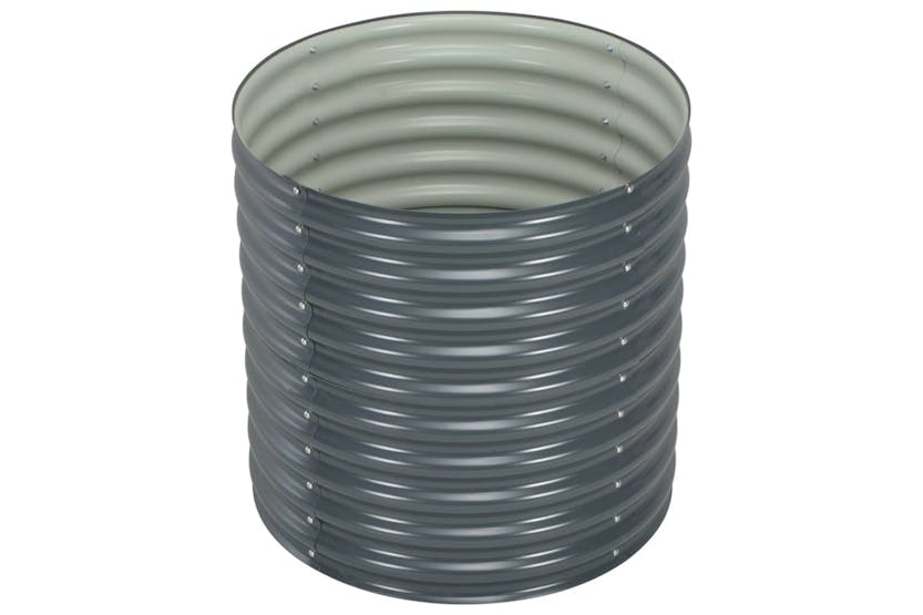 vidaXL Garden Raised Bed 80x80x81cm Galvanised Steel Grey vidaXL Garden Raised Bed 80x80x81cm Galvanised Steel Grey