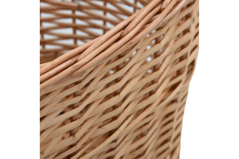 vidaXL Firewood Basket With Carrying Handles 58x42x29cm Natural Willow vidaXL Firewood Basket With Carrying Handles 58x42x29cm Natural Willow