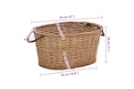 vidaXL Firewood Basket With Carrying Handles 58x42x29cm Natural Willow vidaXL Firewood Basket With Carrying Handles 58x42x29cm Natural Willow