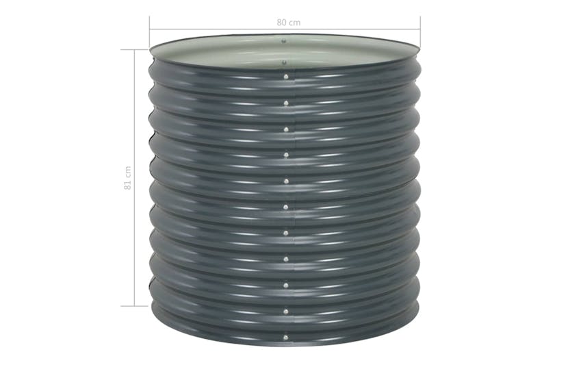 vidaXL Garden Raised Bed 80x80x81cm Galvanised Steel Grey vidaXL Garden Raised Bed 80x80x81cm Galvanised Steel Grey