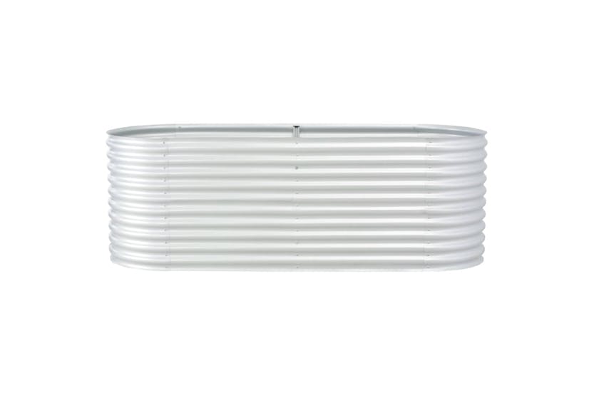 vidaXL Garden Raised Bed 240x80x81cm Galvanised Steel Silver vidaXL Garden Raised Bed 240x80x81cm Galvanised Steel Silver