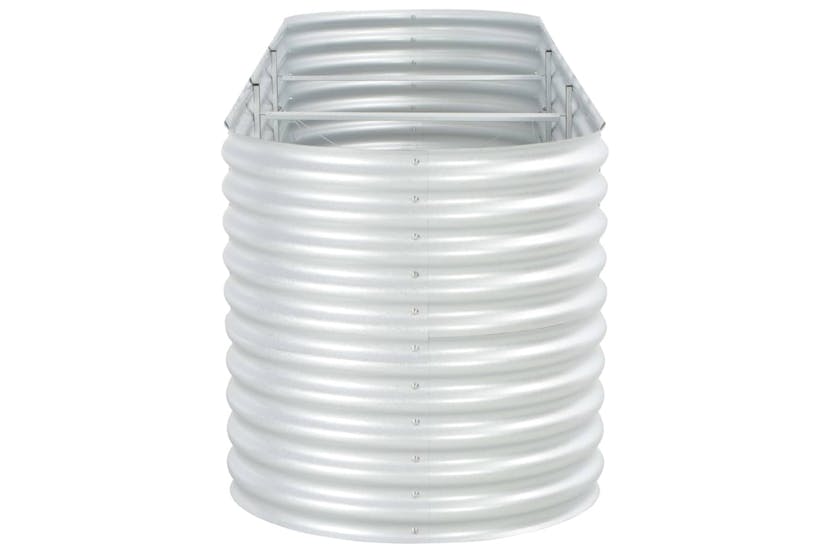 vidaXL Garden Raised Bed 320x80x81cm Galvanised Steel Silver vidaXL Garden Raised Bed 320x80x81cm Galvanised Steel Silver