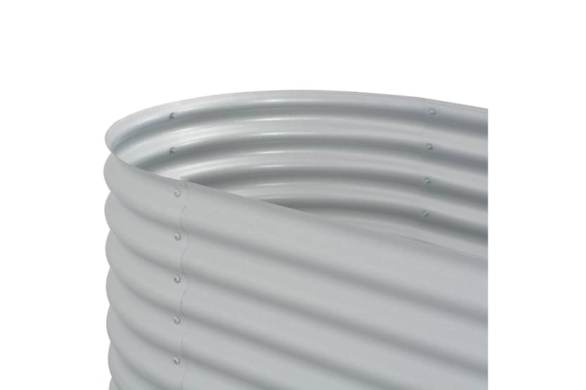 vidaXL Garden Raised Bed 400x80x81cm Galvanised Steel Silver vidaXL Garden Raised Bed 400x80x81cm Galvanised Steel Silver