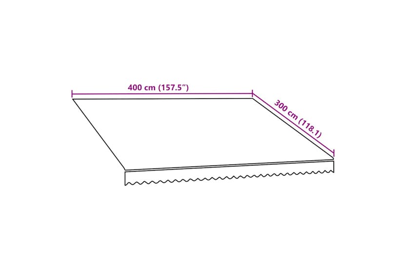 vidaXL Awning Top Sunshade Canvas Orange And Brown 400x300cm vidaXL Awning Top Sunshade Canvas Orange And Brown 400x300cm