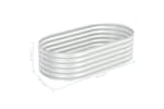 vidaXL Garden Raised Bed 160x80x44cm Galvanised Steel Silver vidaXL Garden Raised Bed 160x80x44cm Galvanised Steel Silver