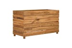 vidaXL Raised Bed 100x40x55cm Recycled Teak Wood And Steel vidaXL Raised Bed 100x40x55cm Recycled Teak Wood And Steel