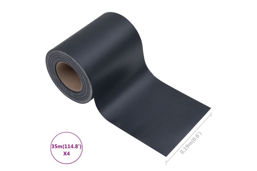 vidaXL Garden Privacy Screens 4 Pcs Pvc 35x0.19 M Matte Dark Grey vidaXL Garden Privacy Screens 4 Pcs Pvc 35x0.19 M Matte Dark Grey