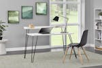 Dorel Haven Retro Desk with Riser | White Dorel Haven Retro Desk with Riser | White