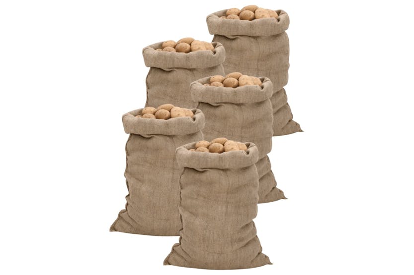 vidaXL 155783 Jute Sacks 5 Pcs 60x105cm 100% Jute 340 Gsm vidaXL 155783 Jute Sacks 5 Pcs 60x105cm 100% Jute 340 Gsm