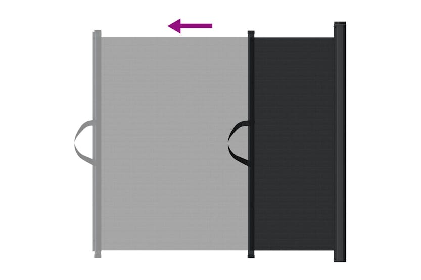 vidaXL 4004131 Retractable Pet Gate Black 82.5x125cm vidaXL 4004131 Retractable Pet Gate Black 82.5x125cm