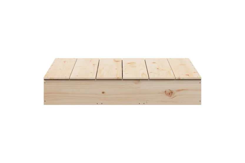 vidaXL 832606 Sandpit With Cover 111x111x19.5cm Solid Wood Pine vidaXL 832606 Sandpit With Cover 111x111x19.5cm Solid Wood Pine