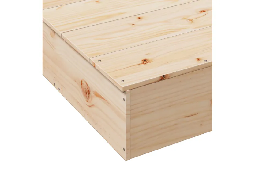 vidaXL 832606 Sandpit With Cover 111x111x19.5cm Solid Wood Pine vidaXL 832606 Sandpit With Cover 111x111x19.5cm Solid Wood Pine