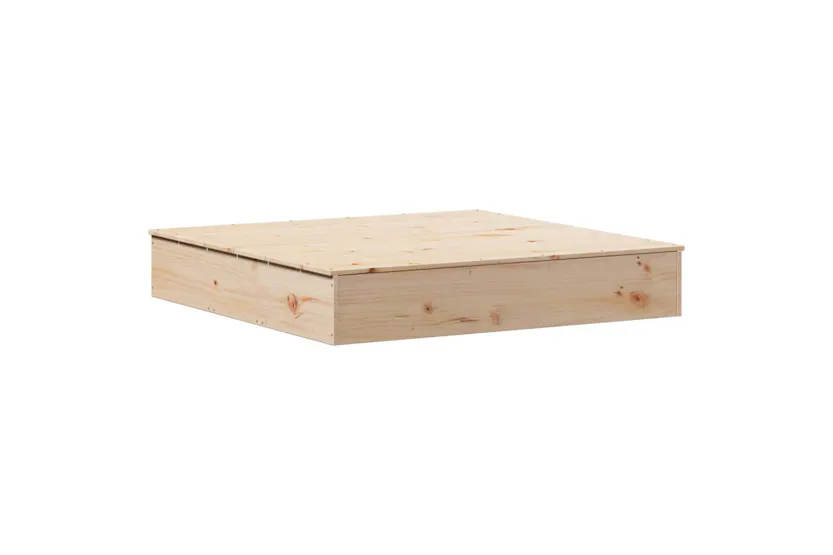 vidaXL 832606 Sandpit With Cover 111x111x19.5cm Solid Wood Pine vidaXL 832606 Sandpit With Cover 111x111x19.5cm Solid Wood Pine