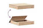 vidaXL 832606 Sandpit With Cover 111x111x19.5cm Solid Wood Pine vidaXL 832606 Sandpit With Cover 111x111x19.5cm Solid Wood Pine