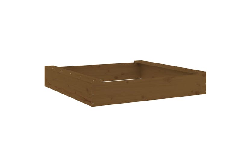 vidaXL 825033 Sandbox With Seats Honey Brown Square Solid Wood Pine vidaXL 825033 Sandbox With Seats Honey Brown Square Solid Wood Pine