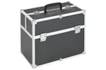 vidaXL 91833 Make-up Case 38x23x34cm Black Aluminium vidaXL 91833 Make-up Case 38x23x34cm Black Aluminium