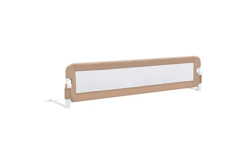 Vidaxl Toddler Safety Bed Rail Taupe 180x42 Cm Polyester Vidaxl Toddler Safety Bed Rail Taupe 180x42 Cm Polyester
