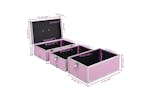 vidaXL 91841 Make-up Case 37x24x40cm Pink Aluminium vidaXL 91841 Make-up Case 37x24x40cm Pink Aluminium