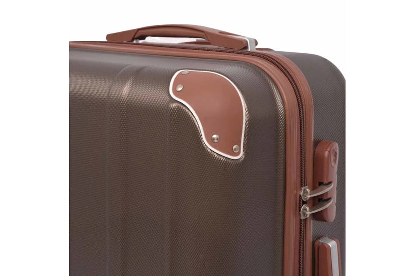 vidaXL 91194 Four Piece Hardcase Trolley Set Coffee vidaXL 91194 Four Piece Hardcase Trolley Set Coffee