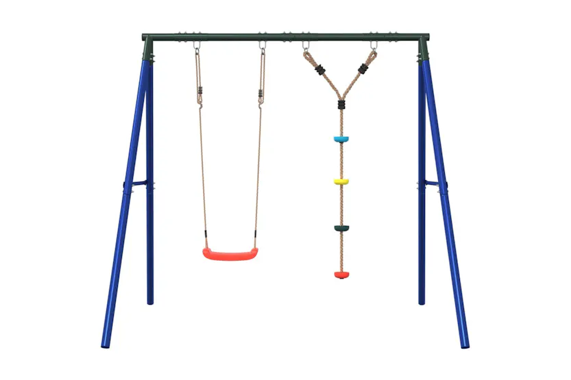 vidaXL 3283588 Outdoor Swing Set With Swing And Disc Swing vidaXL 3283588 Outdoor Swing Set With Swing And Disc Swing