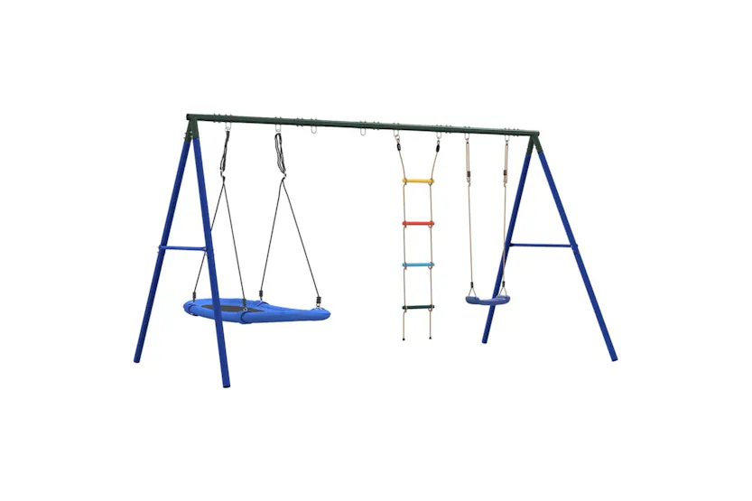 vidaXL 3283618 Outdoor Swing Set With Swing, Ladder, Nest Swing vidaXL 3283618 Outdoor Swing Set With Swing, Ladder, Nest Swing