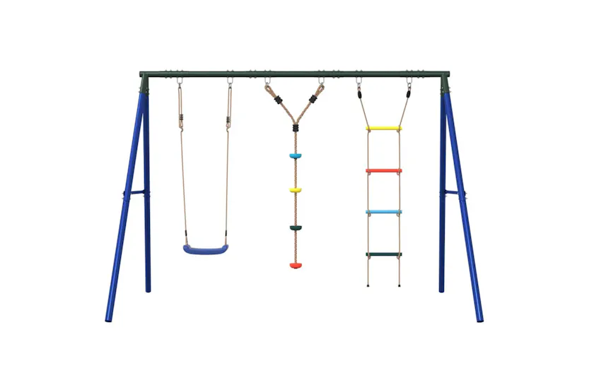 vidaXL 3283595 Outdoor Swing Set With Swing, Ladder, Disc Swing vidaXL 3283595 Outdoor Swing Set With Swing, Ladder, Disc Swing
