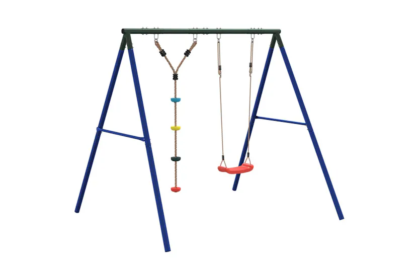 vidaXL 3283588 Outdoor Swing Set With Swing And Disc Swing vidaXL 3283588 Outdoor Swing Set With Swing And Disc Swing