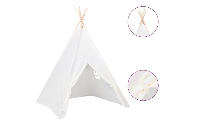 Vidaxl Children Teepee Tent With Bag Peach Skin White 120x120x150 Cm Vidaxl Children Teepee Tent With Bag Peach Skin White 120x120x150 Cm
