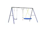 vidaXL 3283619 Outdoor Swing Set With Swing, Disc Swing, Saucer Swing vidaXL 3283619 Outdoor Swing Set With Swing, Disc Swing, Saucer Swing