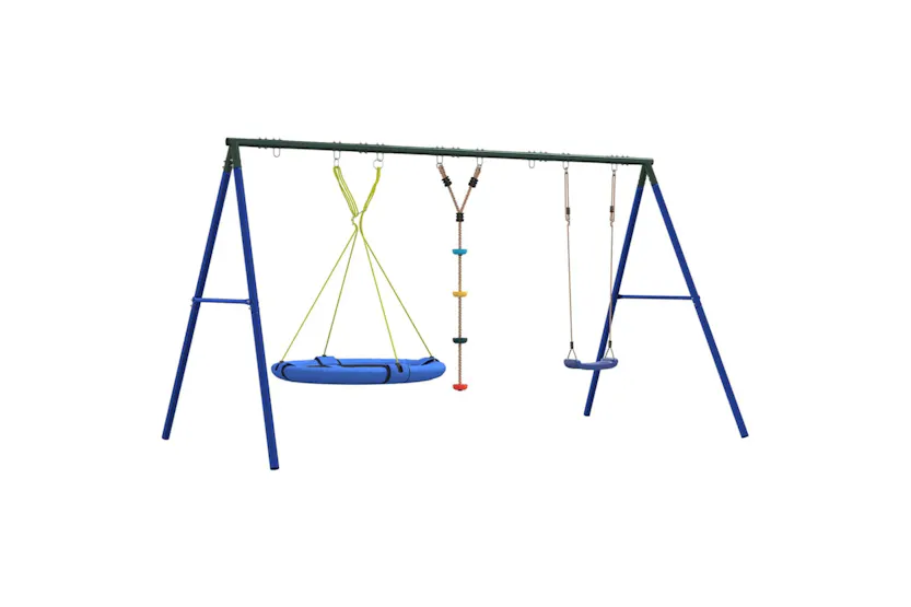 vidaXL 3283619 Outdoor Swing Set With Swing, Disc Swing, Saucer Swing vidaXL 3283619 Outdoor Swing Set With Swing, Disc Swing, Saucer Swing